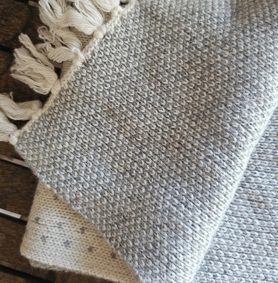 NWT Talbots wool blend cableknit tassel gift Christmas warm soft winter scarf - Picture 5 of 7